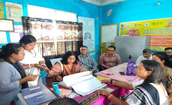 Central health official visits Unakoti district, reviews implementation of key health progs.